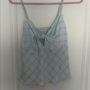 Abercrombie & Fitch Blue Plaid Tank Top